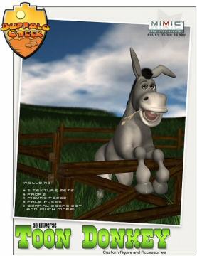 0_3D Universe Toon Donkey
