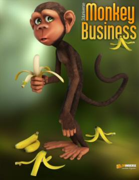0_3D Universe Toon Monkey Business