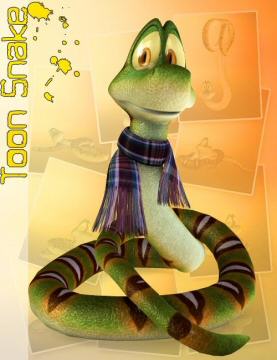0_3D Universe Toon Snake